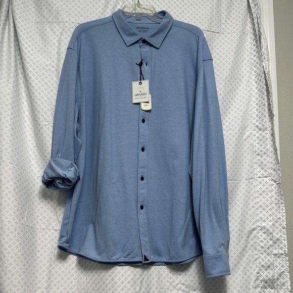 UNTUCKit Men's Light Blue Casual Button Down Shirt - Picture 1 of 4